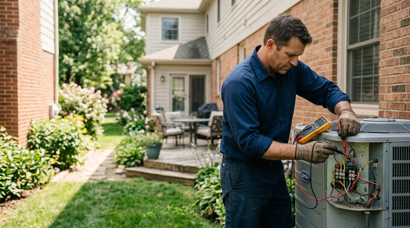HVAC technician working near Weston, MA